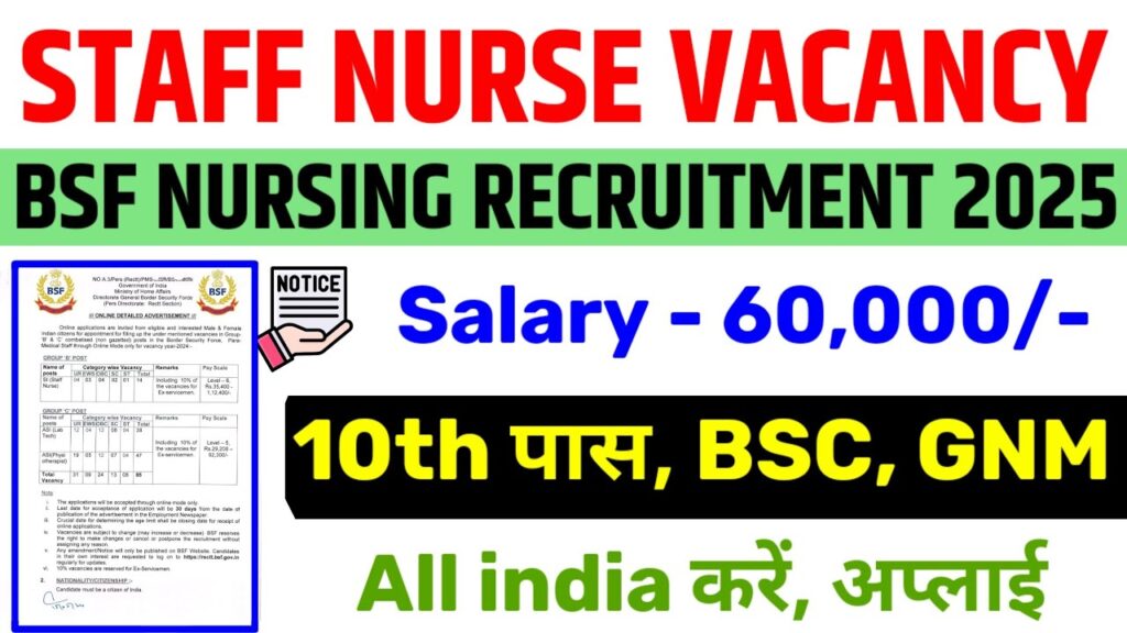 BSF Staff Nurse Recruitment
